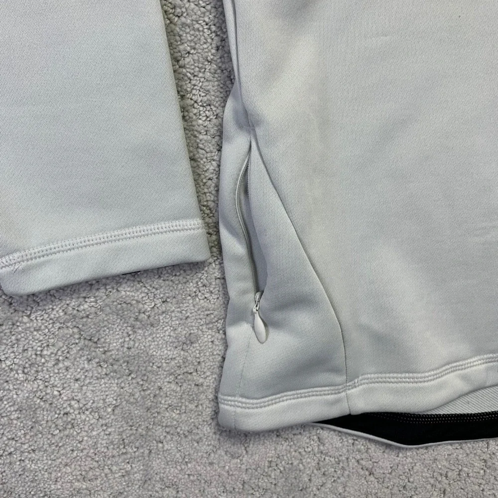 Adidas Pullover Mens Small White 3‎ Stripe Quarter Zip Long Sleeve Athletic Golf